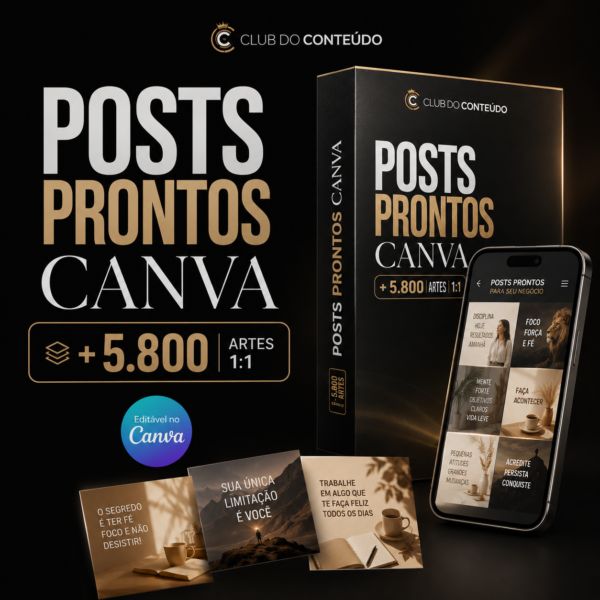 Posts Prontos Canva + 5.800